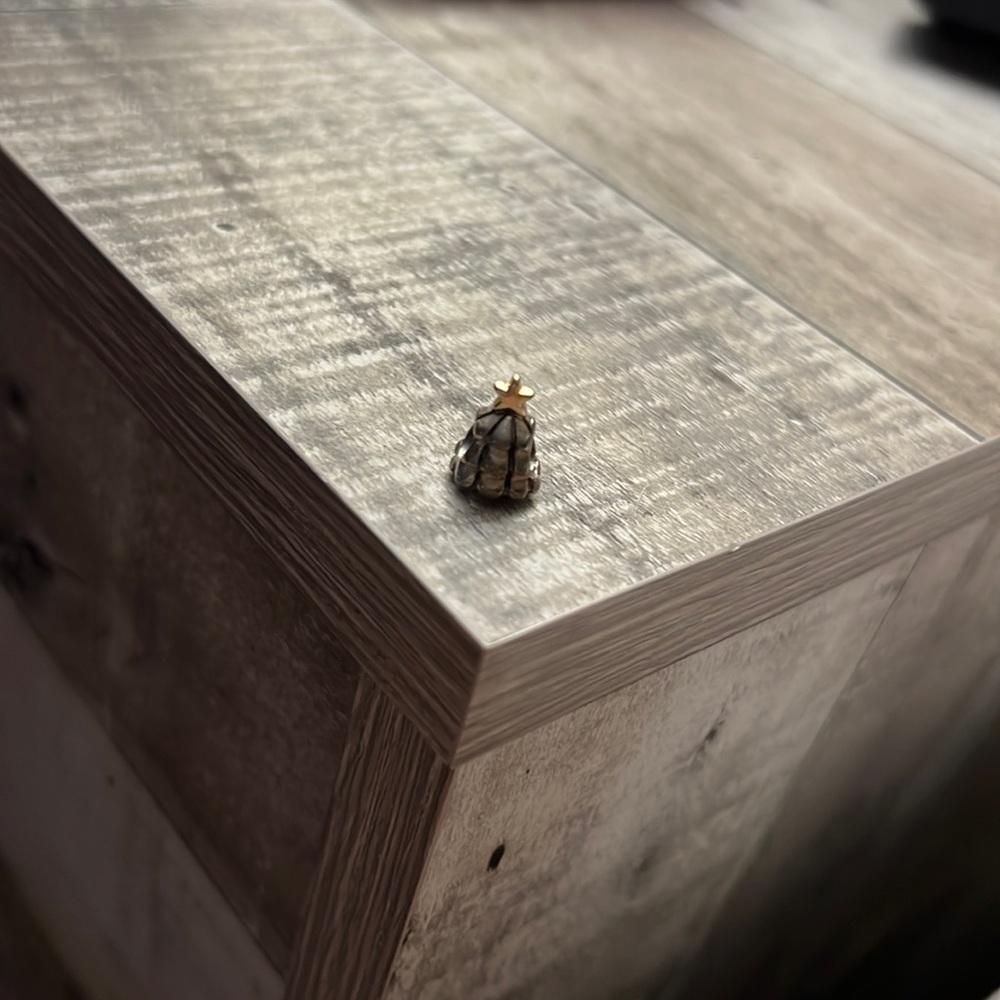 Pandora Retired Christmas Tree 14k Gold Star Charm